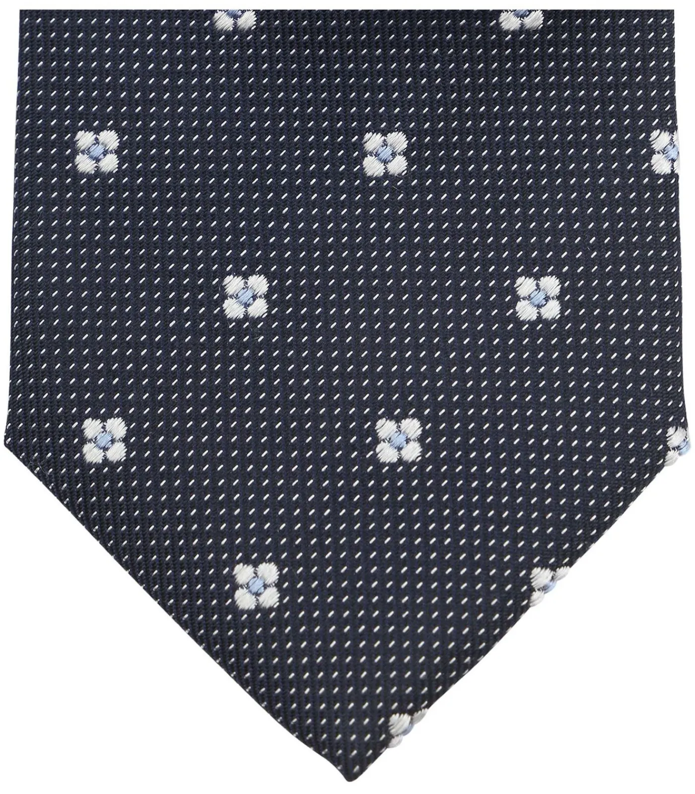 Heren Suitable Stropdas Zijde Bloem Navy