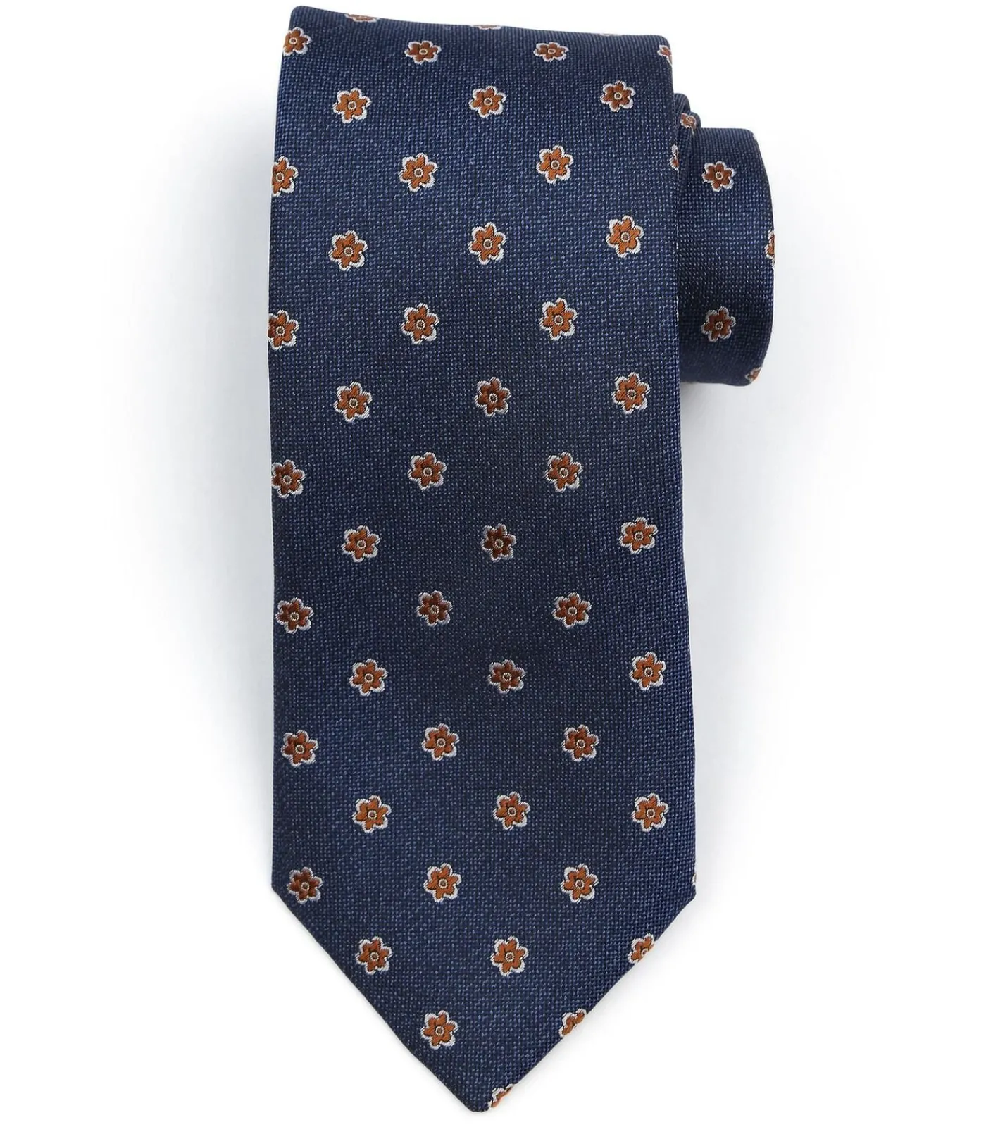 Heren Suitable Stropdas Zijde Flower Navy