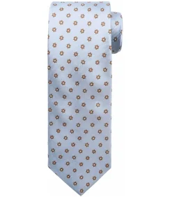 Stropdas Zijde Mini Bloem Blauw Heren Kostuums & Blazers