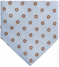 Stropdas Zijde Mini Bloem Blauw Heren Kostuums & Blazers