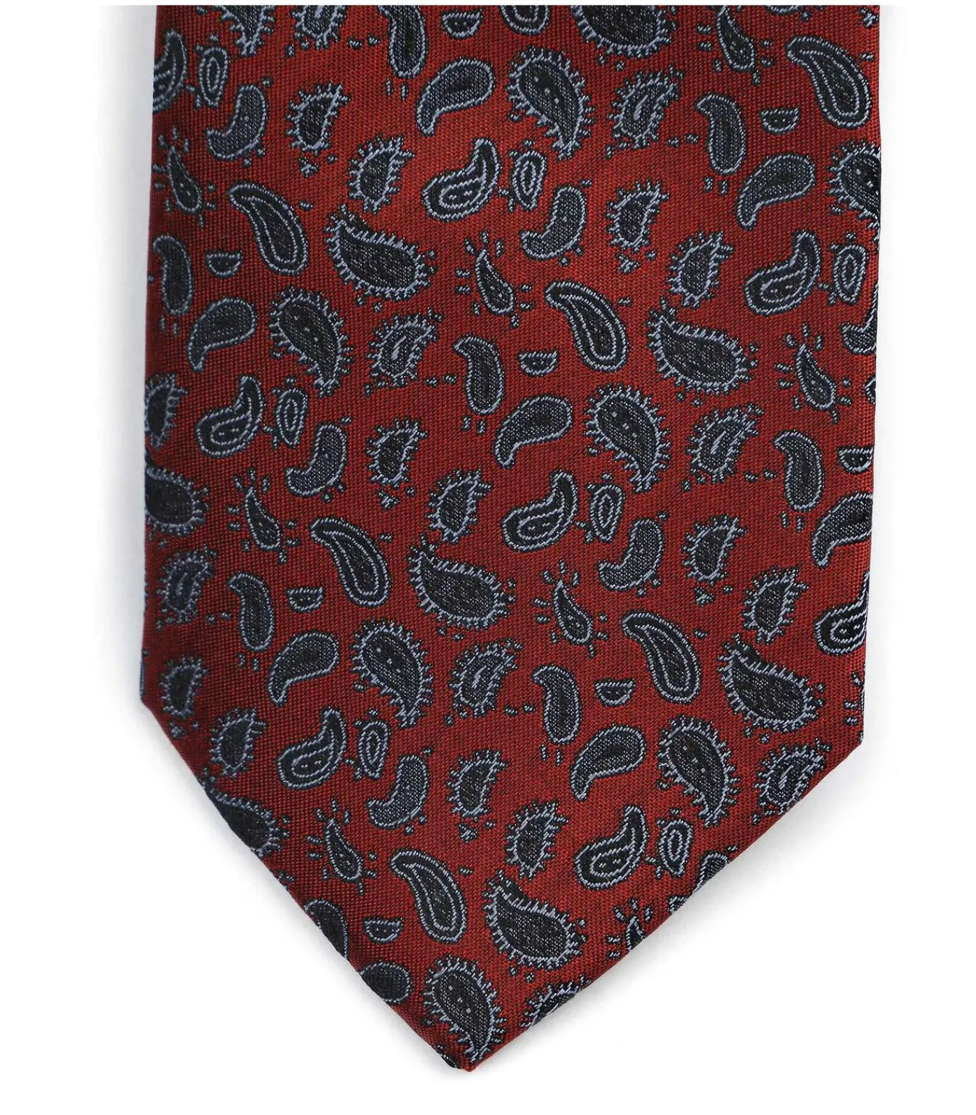 Heren Suitable Stropdas Zijde Paisley Bordeaux