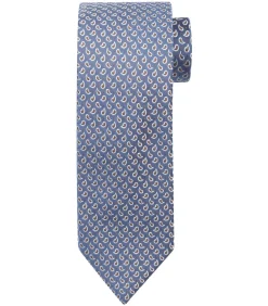 Stropdas Zijde Paisley Donkerblauw Heren Kostuums & Blazers