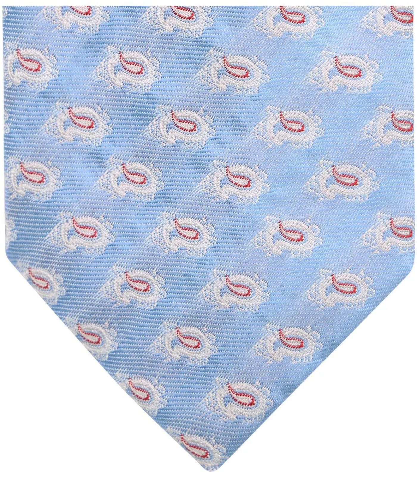 Heren Suitable Stropdas Zijde Paisley Licht Blauw