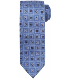 Heren Suitable Stropdas Zijde Print Blauw