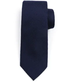 Sale Stropdas Zijde Rough Oxford Navy Heren Kostuums & Blazers