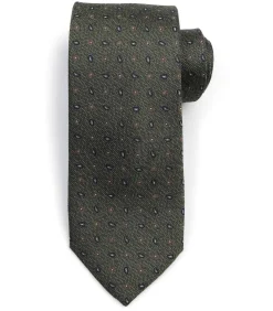 Heren Suitable Stropdas Zijde Small Paisley Olive