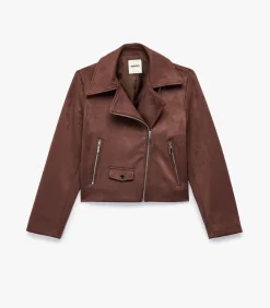 Hot Suède Crop Jasje Lang Bruin DAMES Jassen