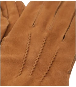 Heren Suitable Suede Handschoen Cognac
