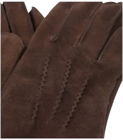 Heren Suitable Suede Handschoen Donkerbruin