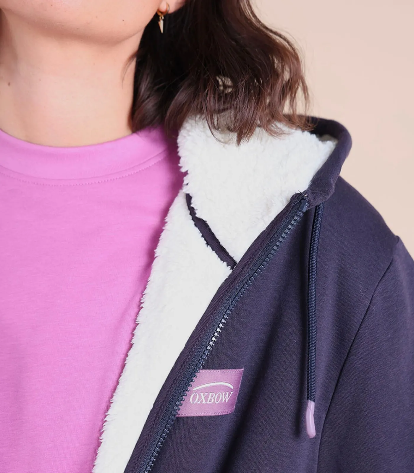 DAMES Oxbow Sweat capuche doublé sherpa SWIPS