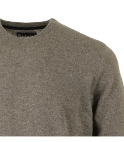 Heren Barbour Sweater Essential Lamswool Crew Neck