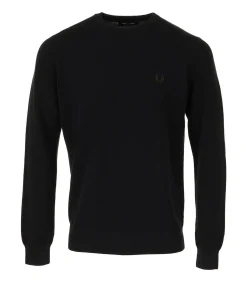 Heren Fred Perry Sweater Pique Stitch Jumper