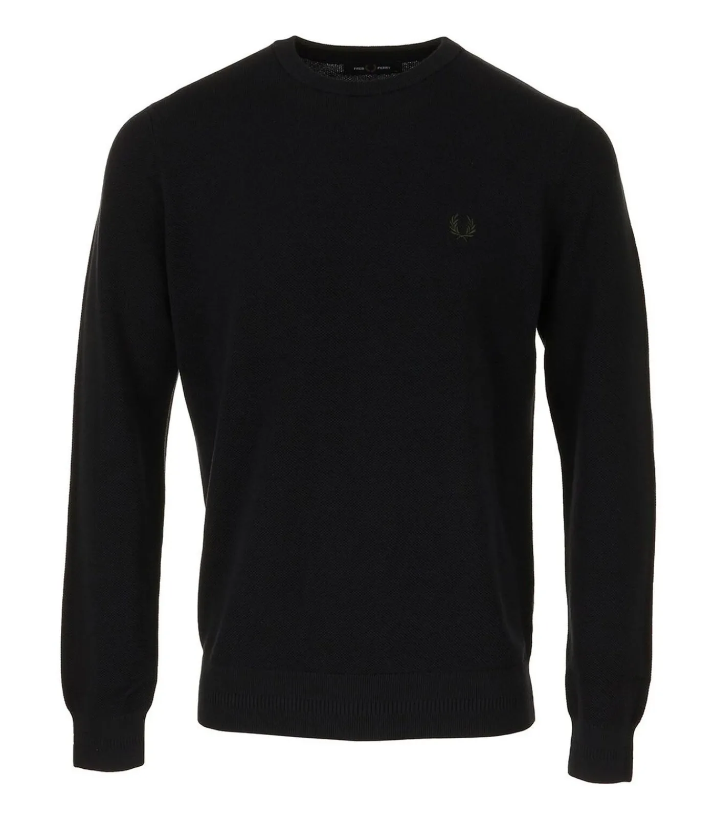 Heren Fred Perry Sweater Pique Stitch Jumper