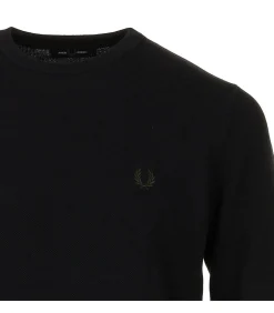 Heren Fred Perry Sweater Pique Stitch Jumper
