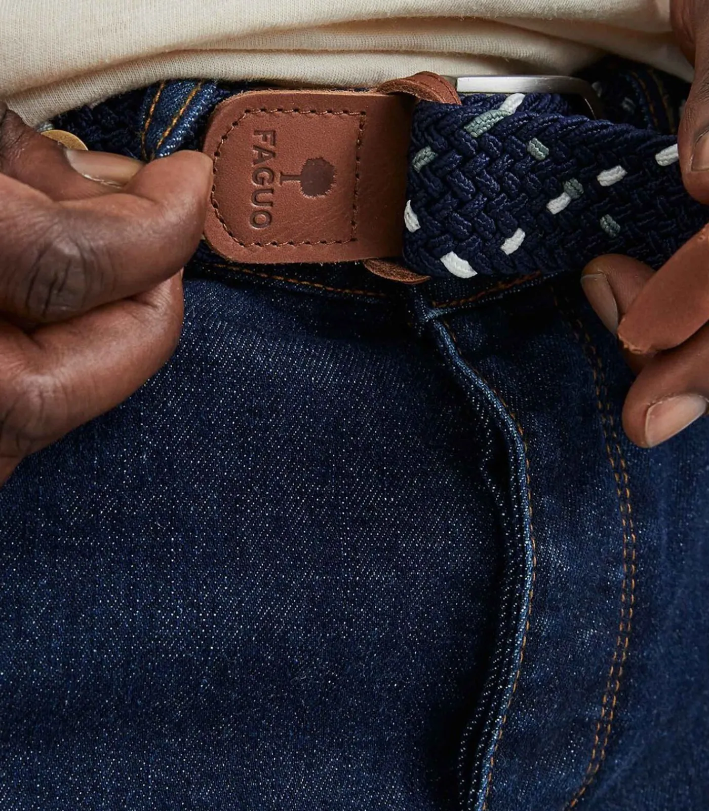 Online Synthetische gevlochten riem BELT Heren Riemen