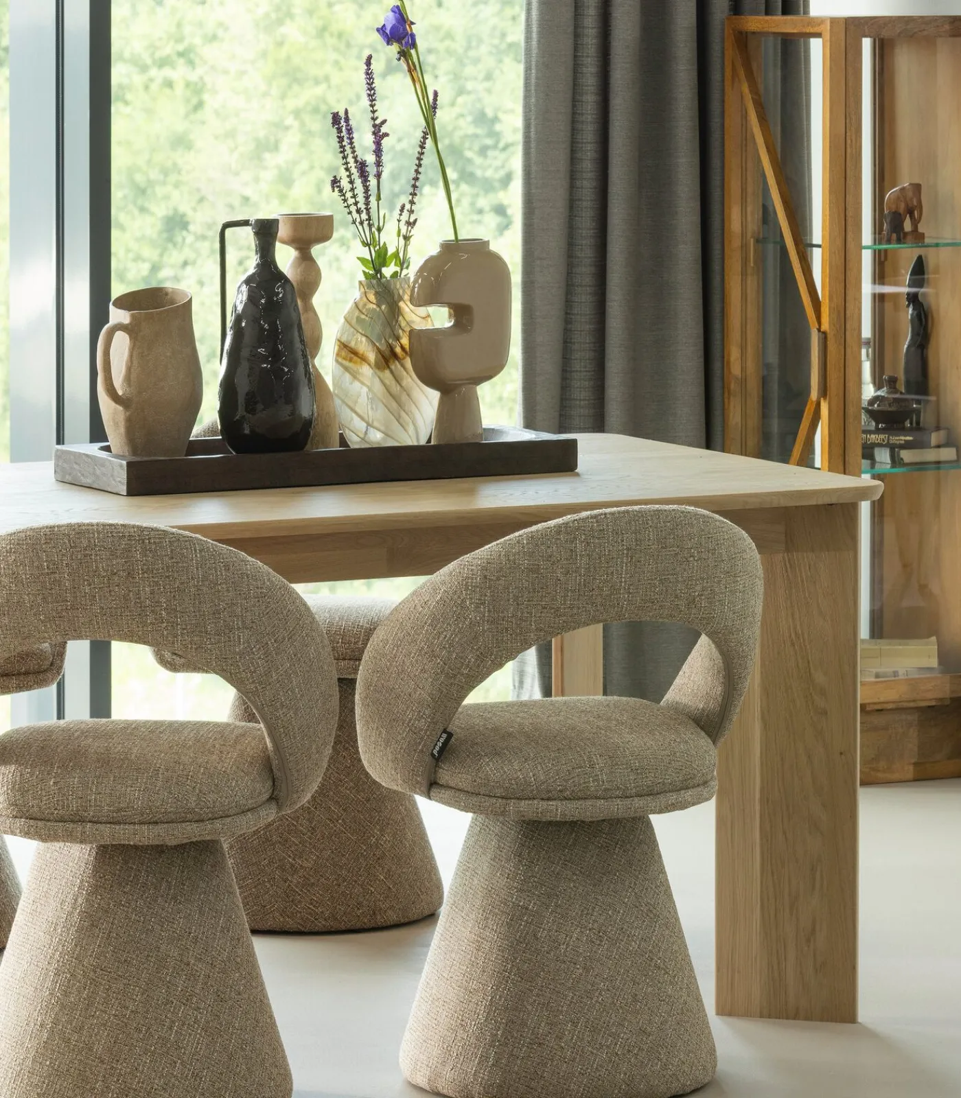 WOOOD Tablo Eettafel Afgerond DL 180 cm - Eikenhout - Transparant