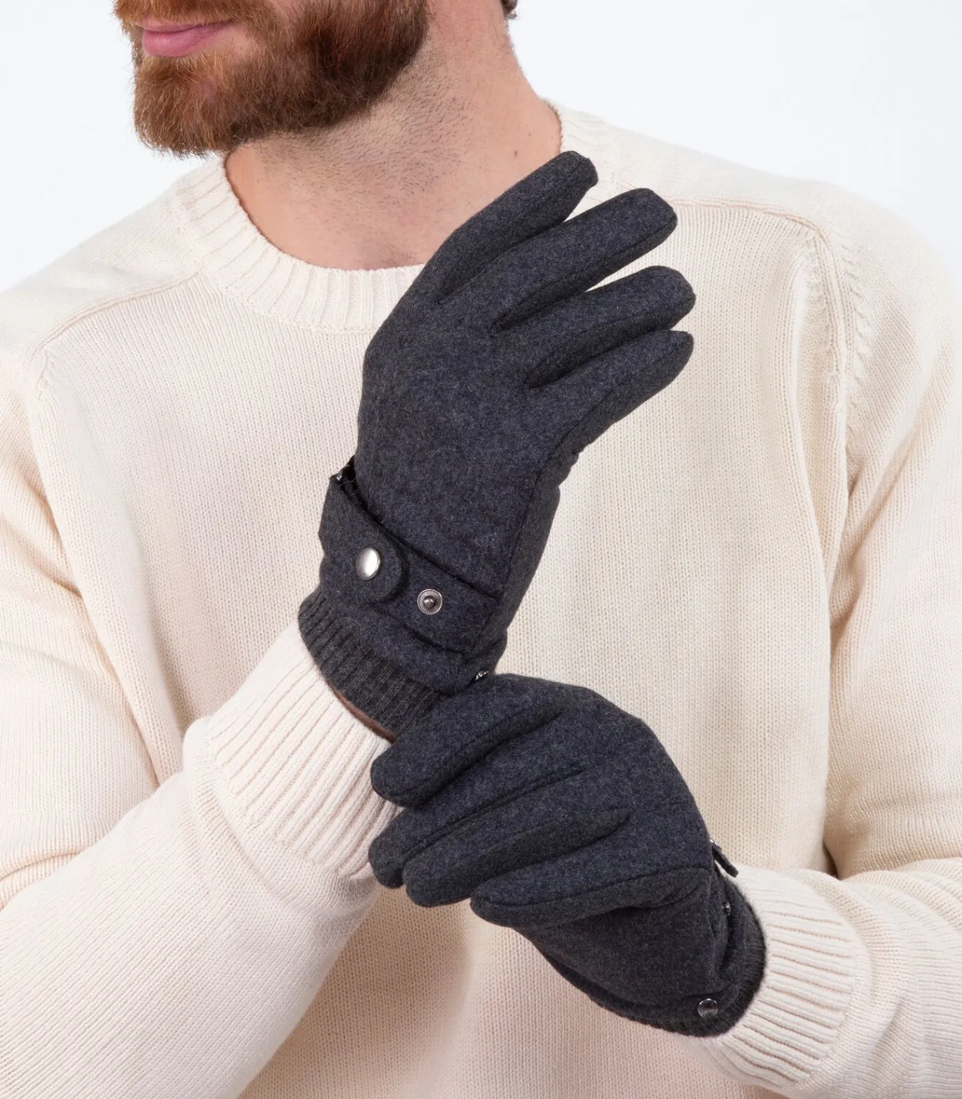 Online Tactiele herenhandschoenen SmarTouch Grijs Heren Handschoenen