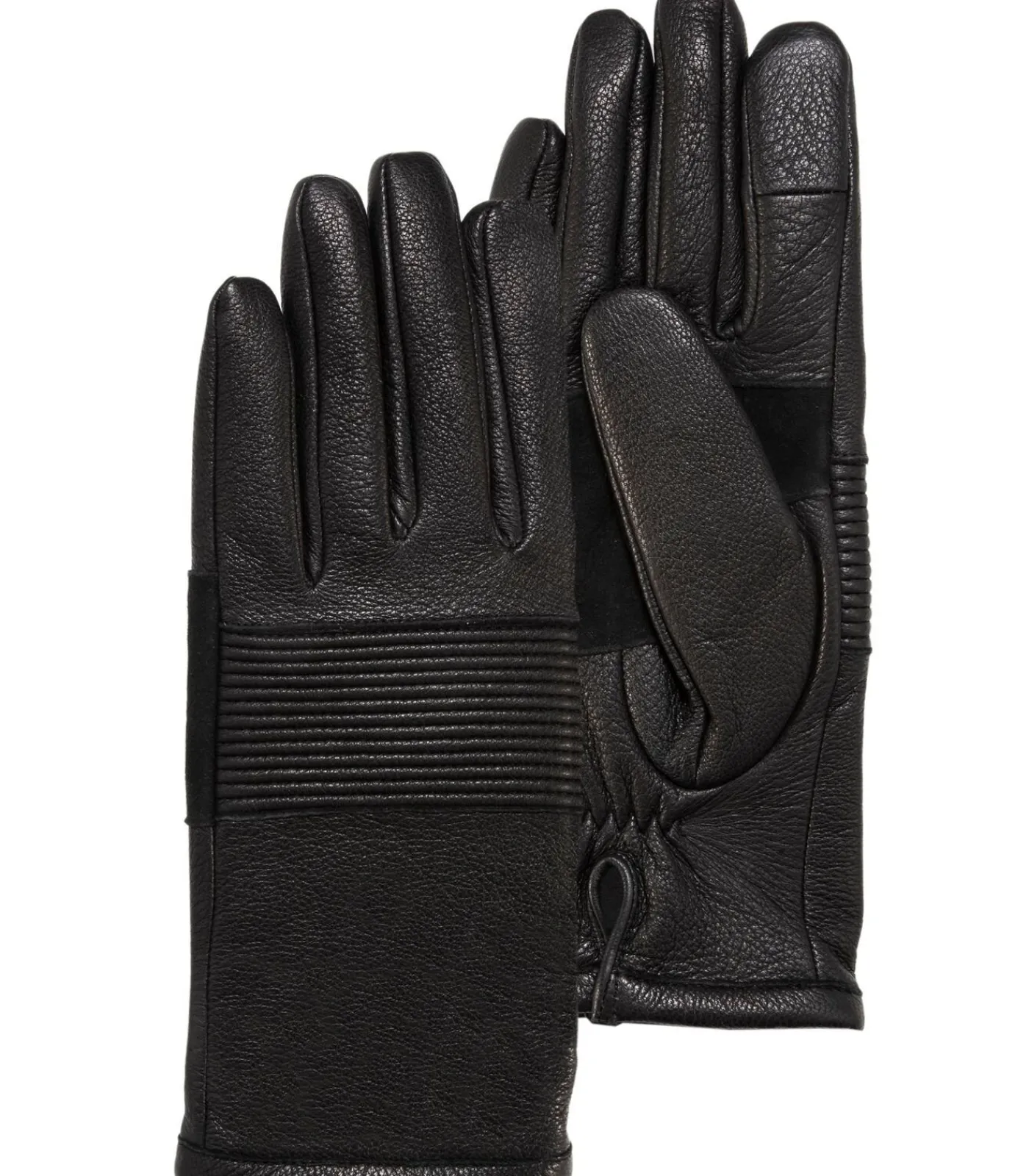 Outlet Tactiele leren fietshandschoenen voor dames Zwart DAMES Handschoenen