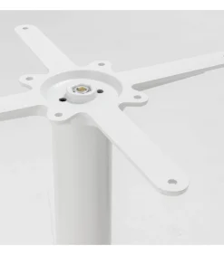 Outlet Tafel hoog rond 60 cm witte poot en zwarte marmeren bekleding Tafels