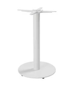 Sale Tafel vierkant 60 cm witte voet en lichte houten bekleding Tafels