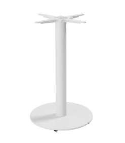 Sale Tafel vierkant 60 cm witte voet en lichte houten bekleding Tafels