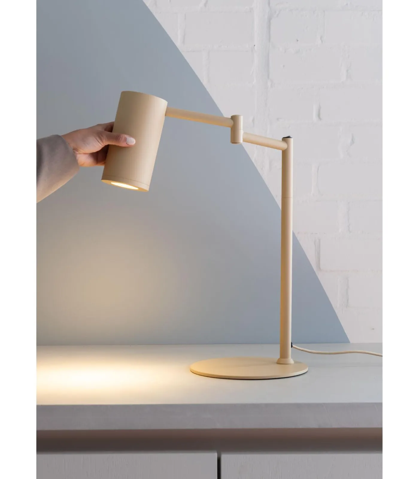 It's about RoMi Tafellamp Bilbao - Beige - 35x20x47.5cm