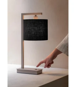 It's about RoMi Tafellamp Boston - Bruin - 17x18x44cm