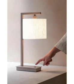 Online Tafellamp Boston - Bruin - 17x18x44cm Tafellampen