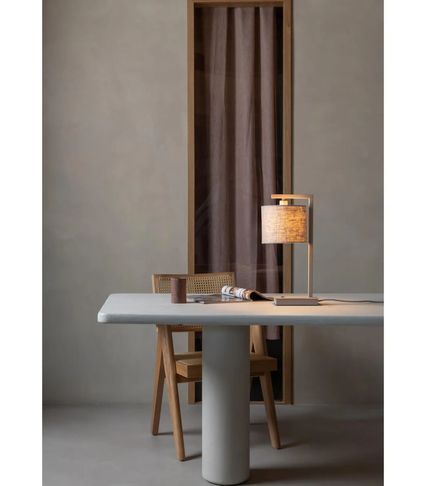 Tafellamp Boston - Bruin - 17x18x44cm Tafellampen