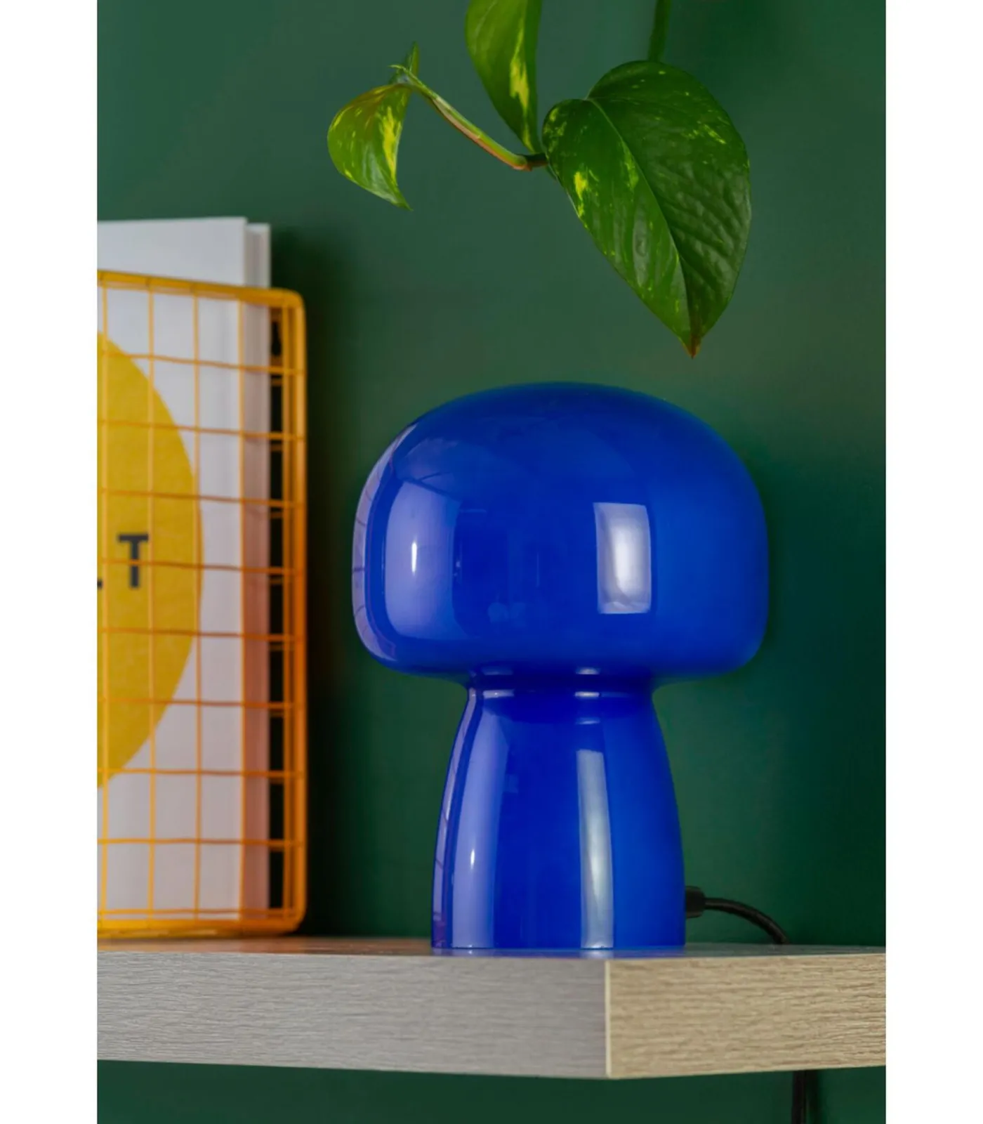 Best Tafellamp Fervor - Blauw - 15x15x20cm Tafellampen