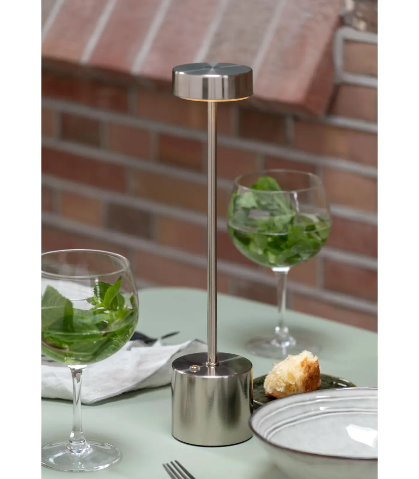 Outlet Tafellamp Ganar Led - Zilver - 8x8x37.5cm Stoelen