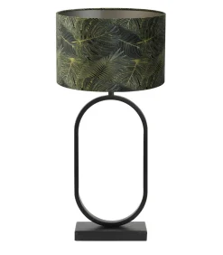 Light & Living Tafellamp Jamiri/Amazone - Zwart/Groen - Ø30x67cm