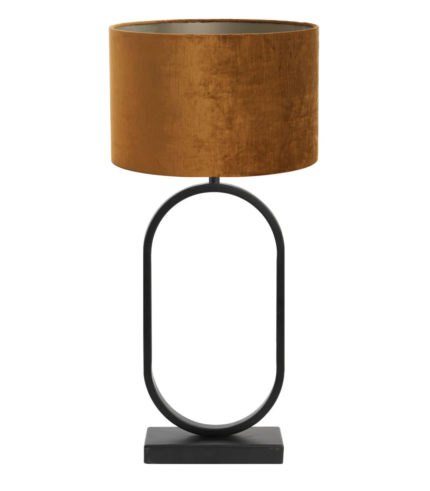 Light & Living Tafellamp Jamiri/Gemstone - Zwart/Goud - Ø30x67cm