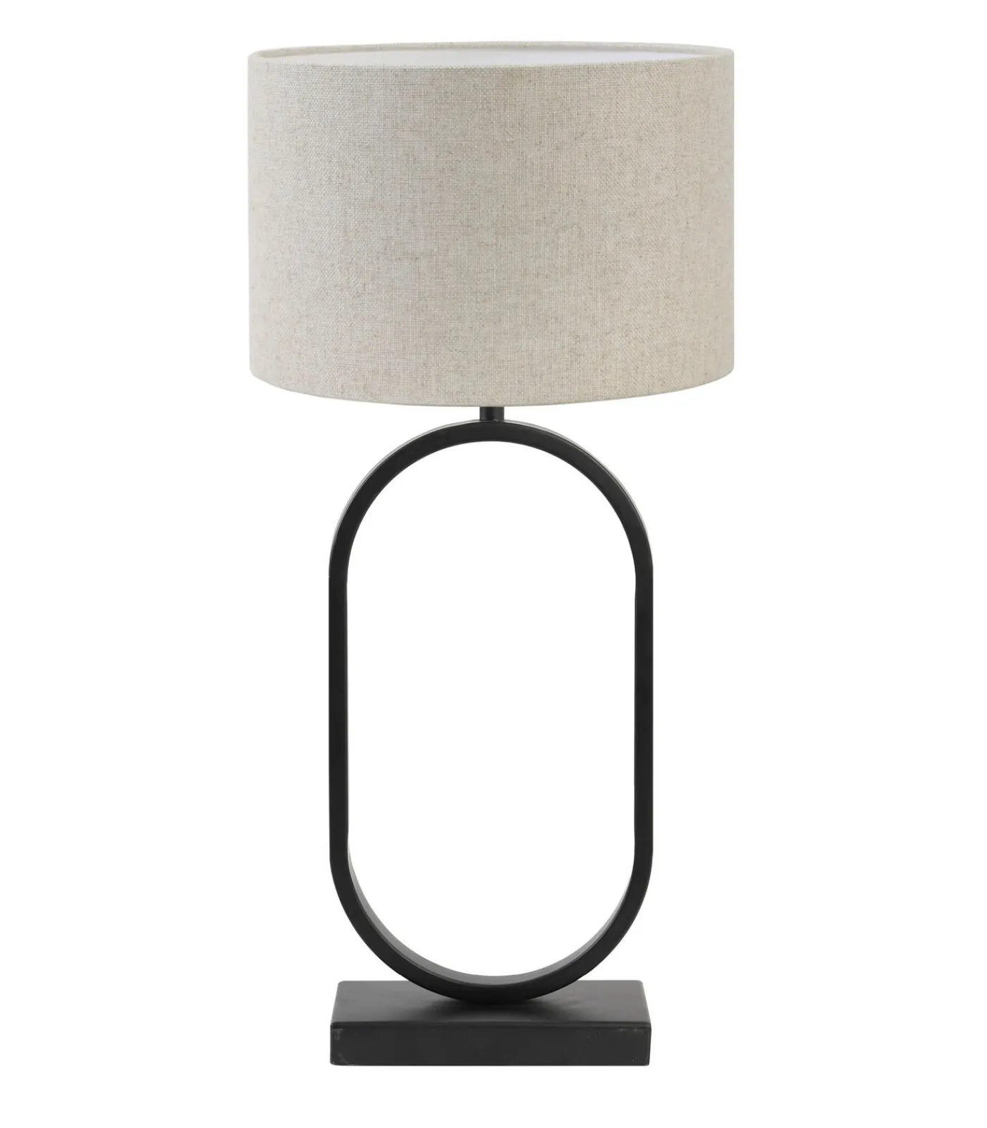 Tafellamp Jamiri/Livigno - Zwart/Naturel - Ø30x67cm Tafellampen