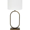 Best Tafellamp Jamiri/Polycotton - Ant, Brons/Wit - Ø30x67cm Tafellampen