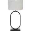 Best Tafellamp Jamiri/Saverna - Zwart/Eiwit - Ø30x67cm Tafellampen