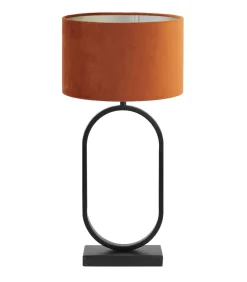 New Tafellamp Jamiri/Velours - Zwart/Terra - Ø30x67cm Tafellampen