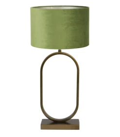 Hot Tafellamp Jamiri/Velours - Ant, Brons/Donkergroen - Ø30x67cm Tafellampen