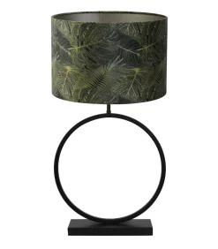 Light & Living Tafellamp Liva/Amazone - Zwart/Groen - Ø40x78,5cm