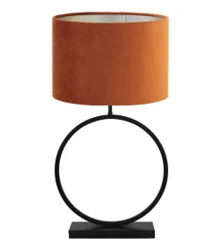 Sale Tafellamp Liva/Velours - Zwart/Terra - Ø40x78,5cm Tafellampen