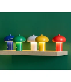 Leitmotiv Tafellamp Retro Seta Led - Geel - 12.5x12.5x15cm