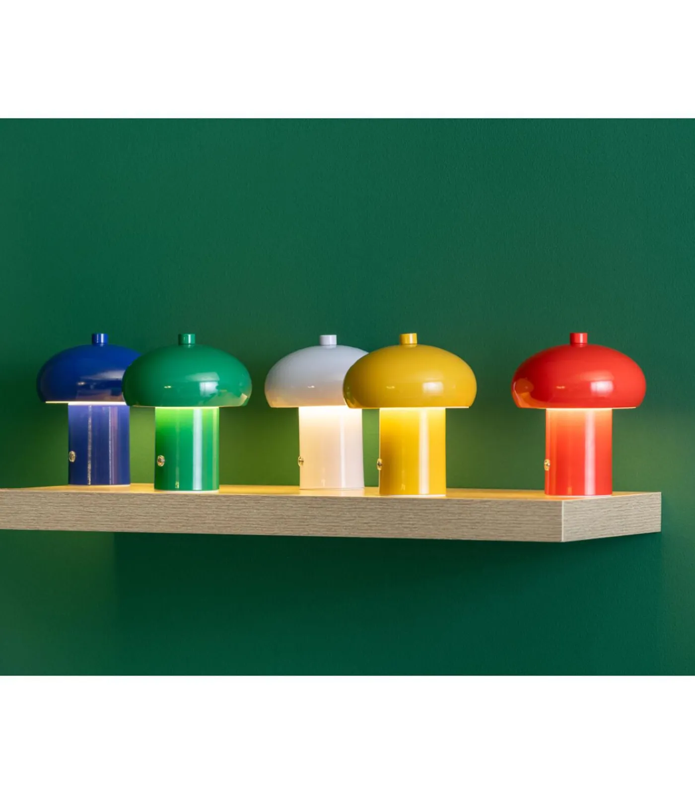 Leitmotiv Tafellamp Retro Seta Led - Geel - 12.5x12.5x15cm