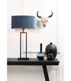 New Tafellamp Shiva/Chelsea - Zwart/Zilver - Ø35x84cm Tafellampen