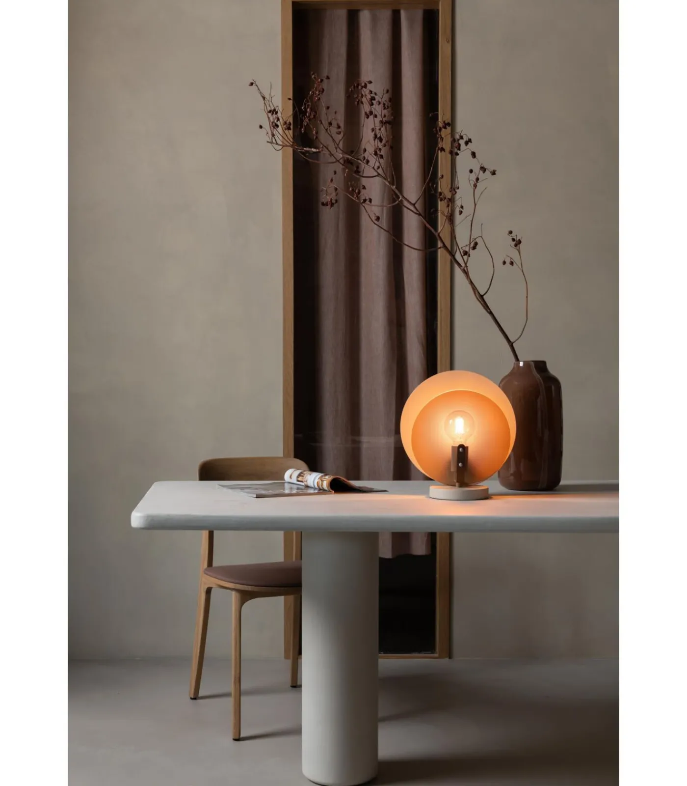 It's about RoMi Tafellamp Toledo - Bruin - 22x30x32.5cm