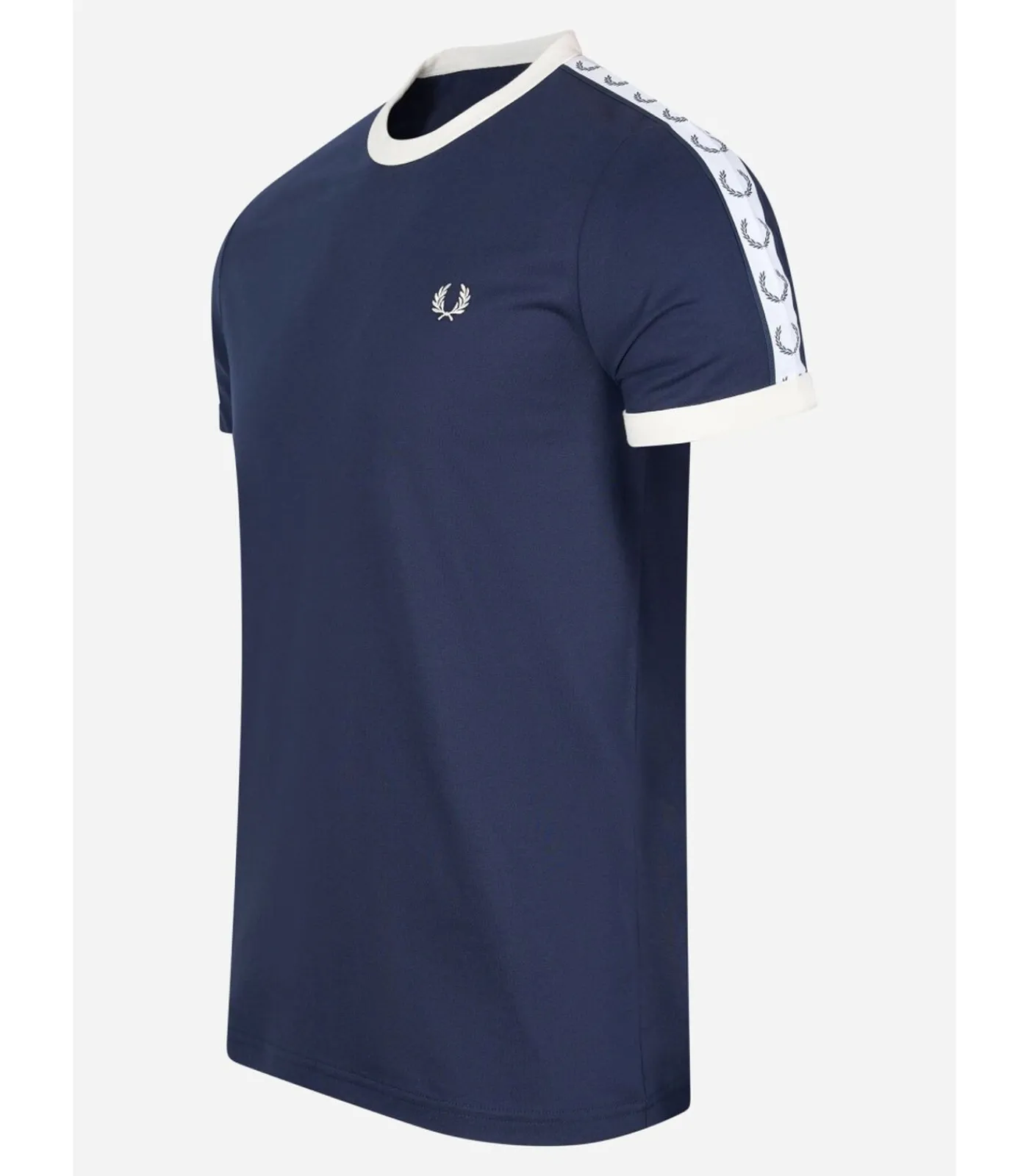 Heren Fred Perry Taped ringer t-shirt - carbon