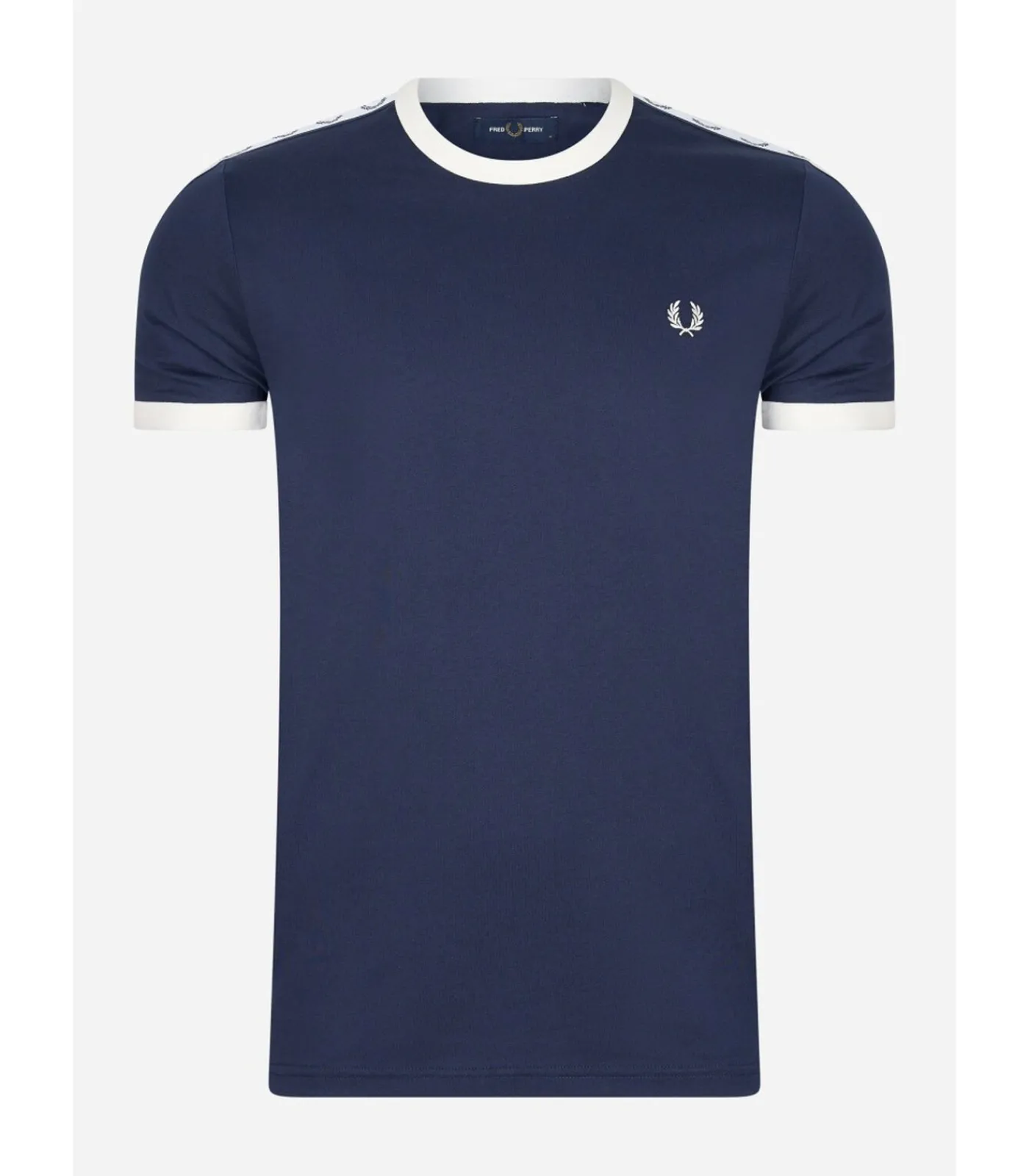 Heren Fred Perry Taped ringer t-shirt - carbon