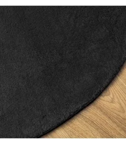 vidaXL Tapijt HUARTE Zwart 140 x 200 cm Polyester