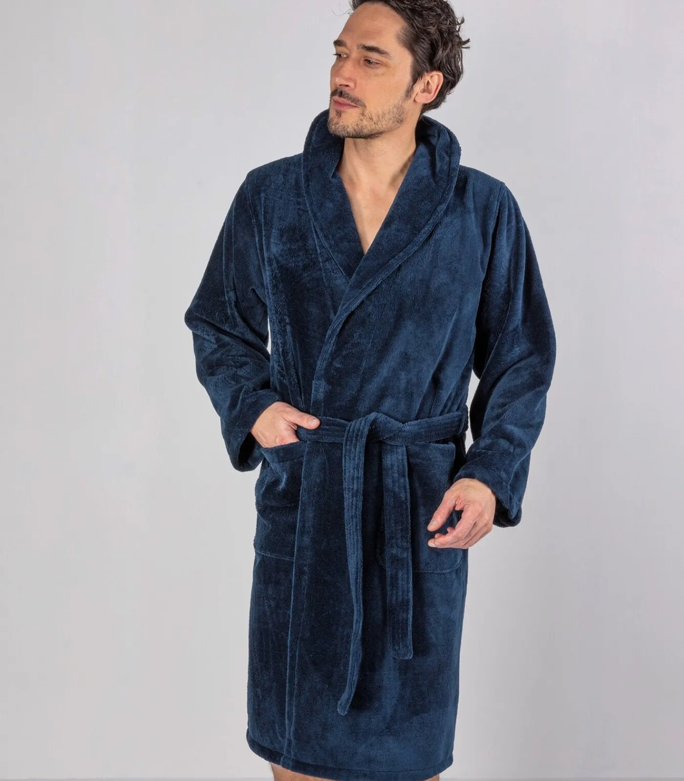 Heren Casilin Teddy Badjas Donkerblauw