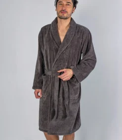 Hot Teddy Badjas Donkergrijs Heren Badjassen