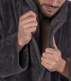 Hot Teddy Badjas Donkergrijs Heren Badjassen